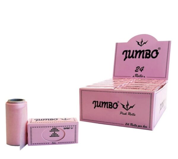 Jumbo Pink Rolls Rolling Paper – Išskirtinumas ir spalva tavo rūkymo akimirkoms - Image 2